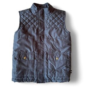 Crown & Ivy Kids Charcoal Gray Puffer Vest – Size Small,